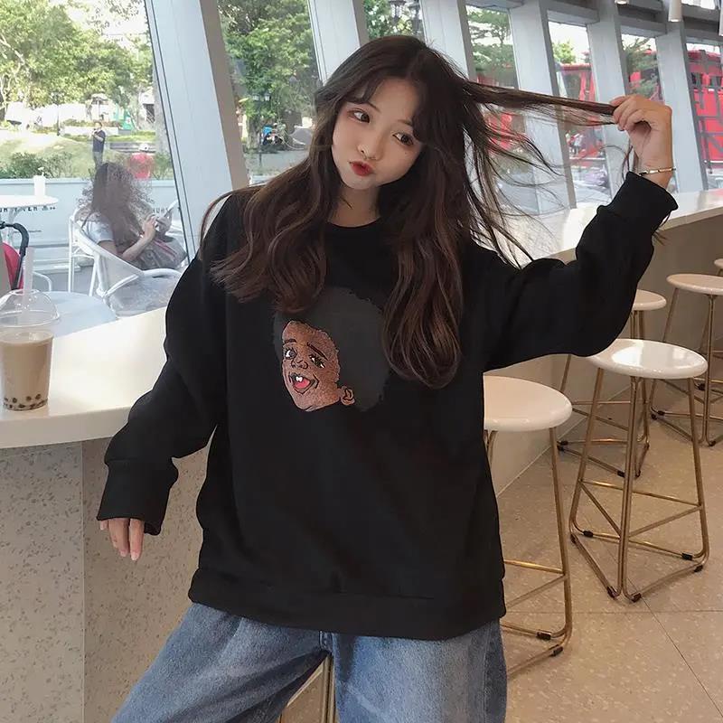 Áo Hoodie Dáng Rộng Phong Cách Hàn Quốc Thời Trang Xuân Thu Cho Nữ