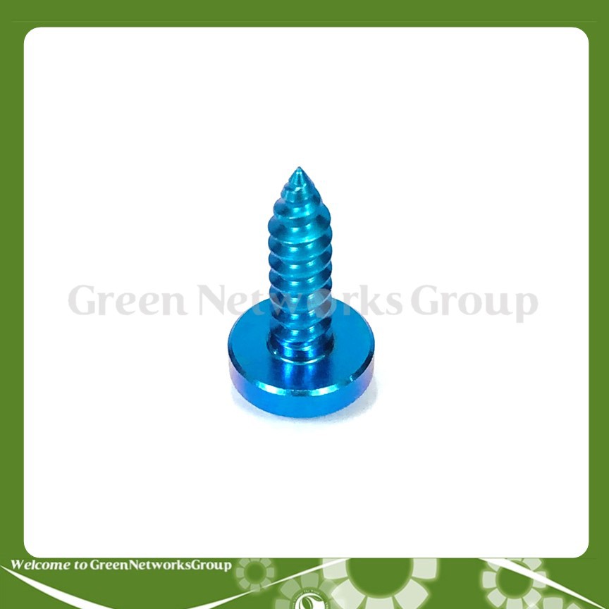 Ốc GR5 đầu dù Màu Xanh Lục Bảo 5 Ly 15 ren xoắn gắn dàn Áo xe Yamaha Greennetworks ( 1 Con )