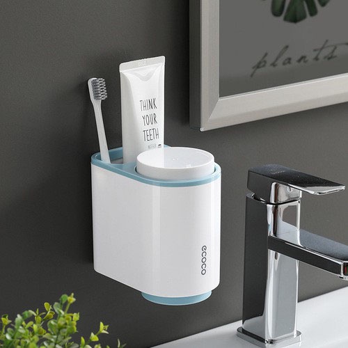 Giá Treo Bàn Chải Đánh Răng, Cốc Đựng Bàn Chải ECOCO Dính Tường Siêu Bền Siêu Chắc Chắc