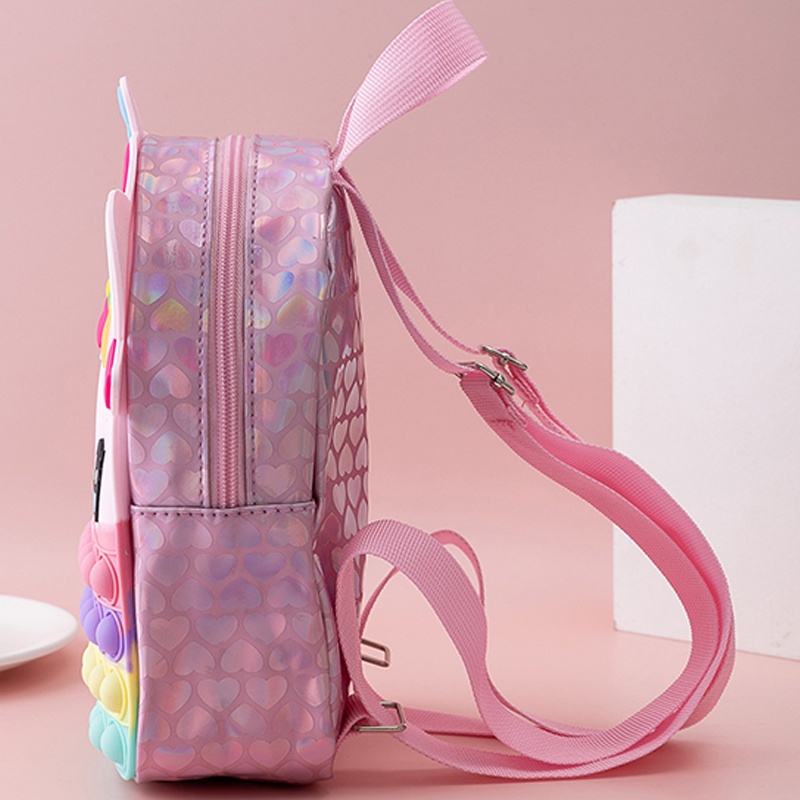 Ba Lô Đựng Đồ Chơi Giải Tỏa Căng Thẳng Họa Tiết Ngựa Một Sừng Dễ Thương Cho Bé Gái