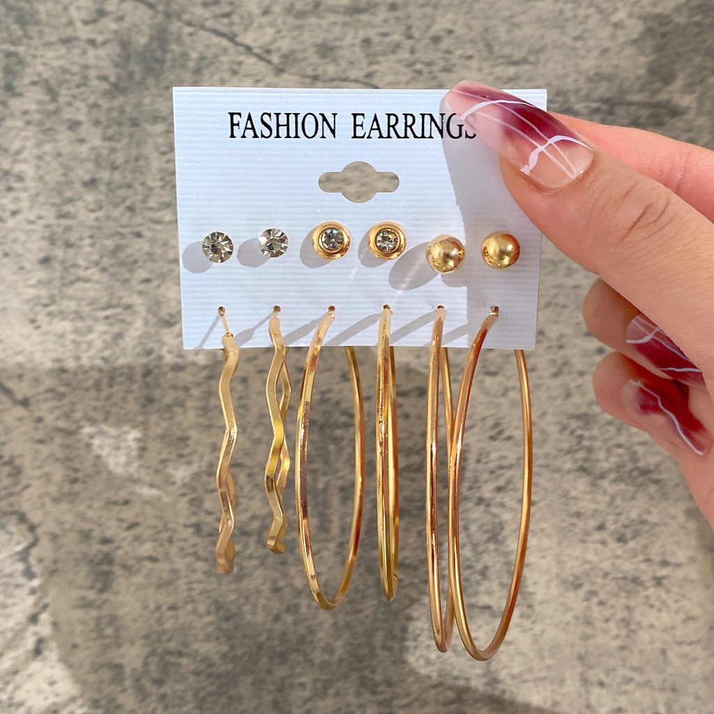 [Bộ Nhiều Đôi] Bông Tai Mỹ Cổ Điển Ngọc Trai Phụ Kiện Thời Trang Cho Nữ HAA005