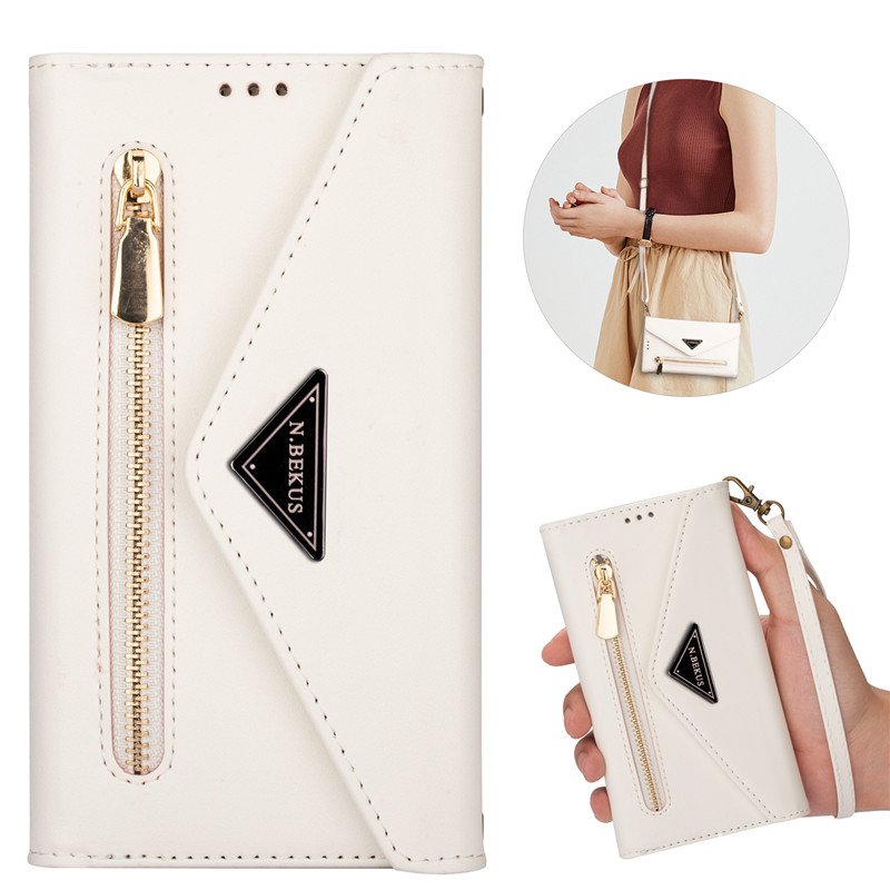 Flip Leather Case for Xiaomi Redmi Phone Case Xiaomi11 Ultra Note 10 9 Pro Note 9sCrossbody Card Holder Zip Lanyard Protective Shell