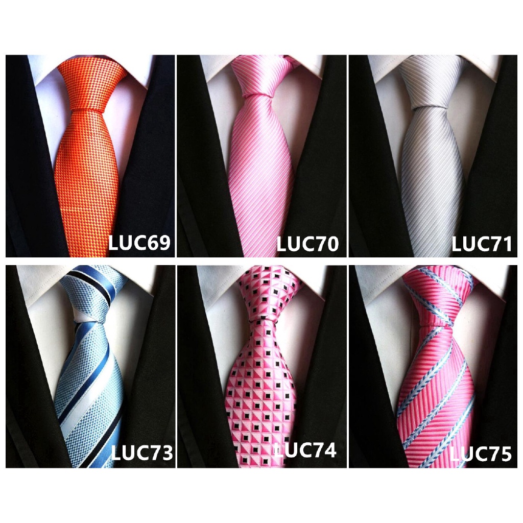 Cà Vạt Nam 100% Lụa Họa Tiết Sọc Cổ Điển