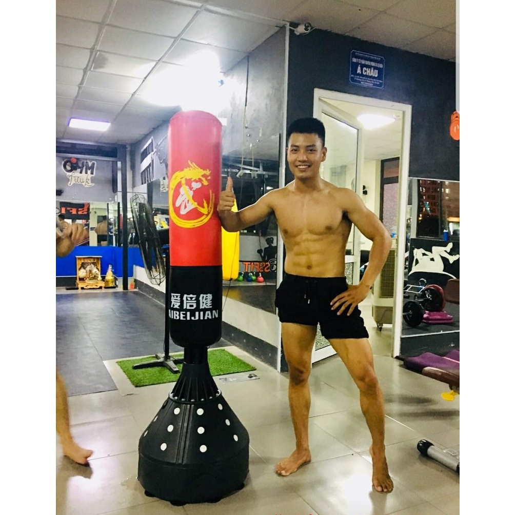 Bao cát đấm bốc lật đật tự đứng Elipsport ABJ chính hãng bảo hành 12 tháng tặng bóng bàn phản xạ thế hệ 4.0 loại cao cấp