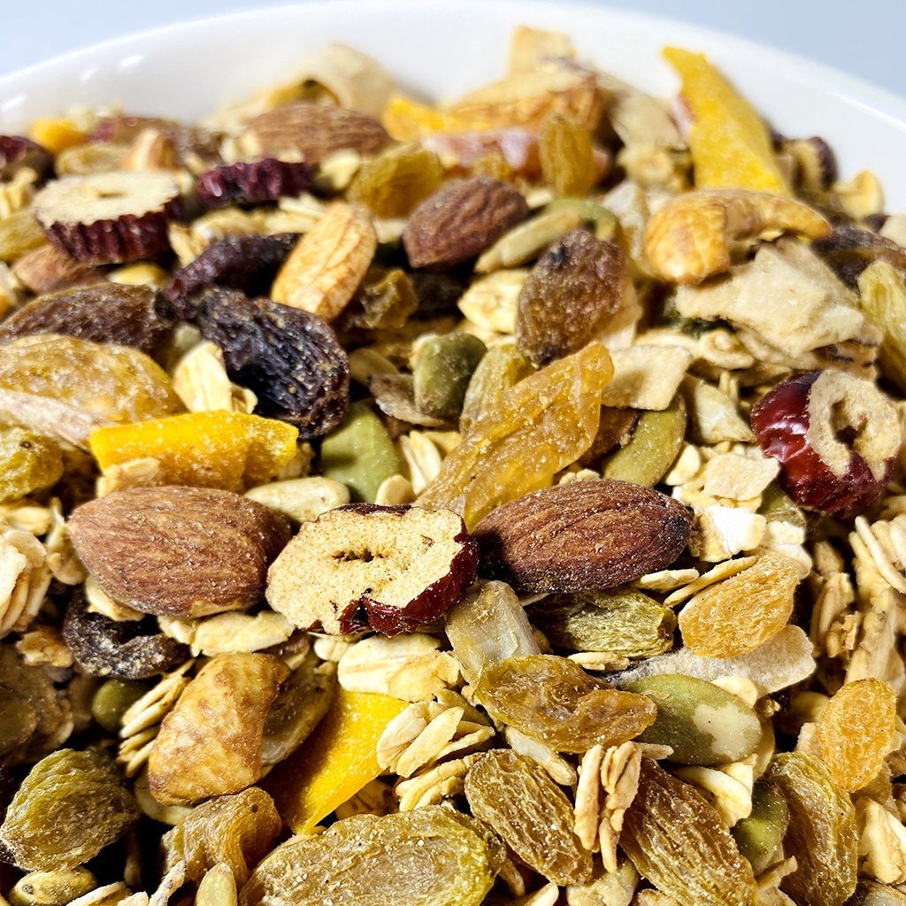 Ngũ cốc ăn kiêng giảm cân Granola không đường, Ngũ cốc dinh dưỡng không phẩm màu nhân tạo - Đồ ăn vặt Healthy BeeNut