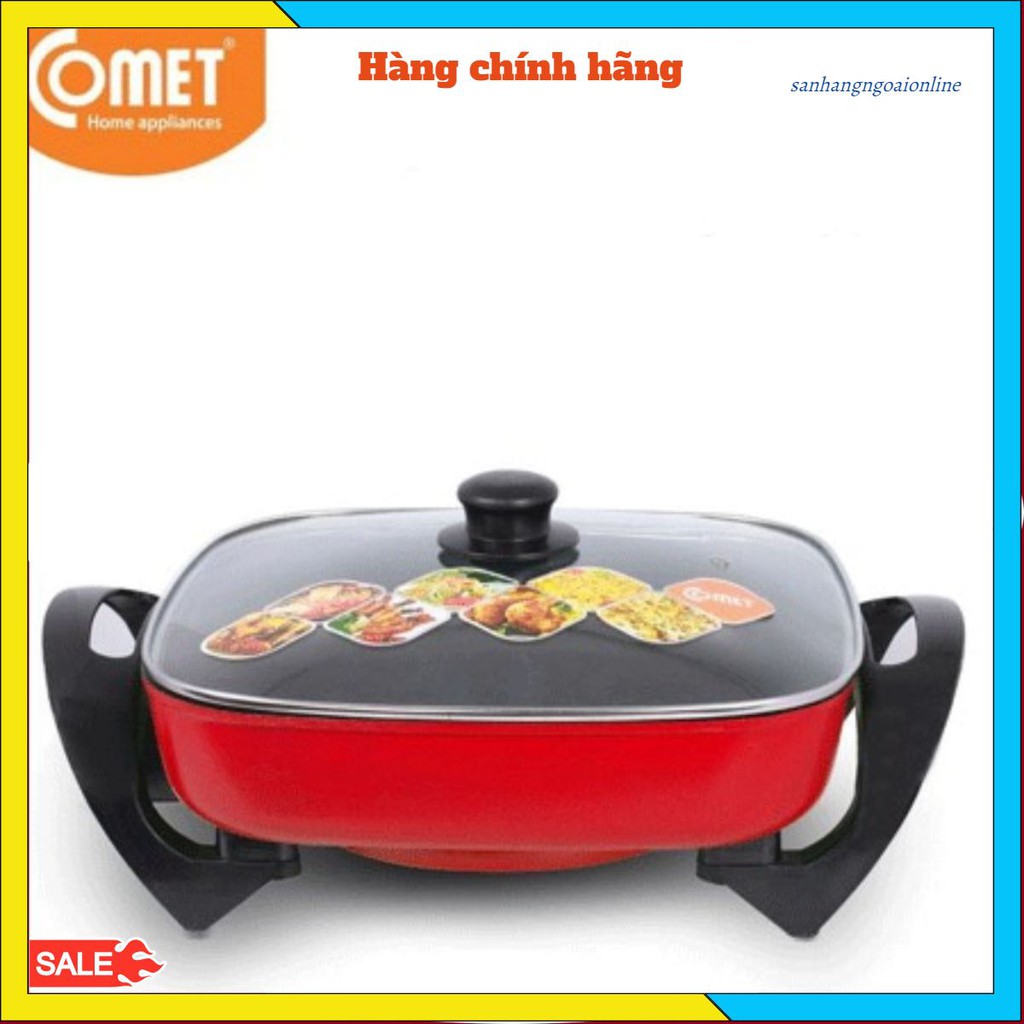 Nồi Lẩu Điện Đa Năng Comet CM7736 (1500W) - Đỏ - Hàng Chính Hãng