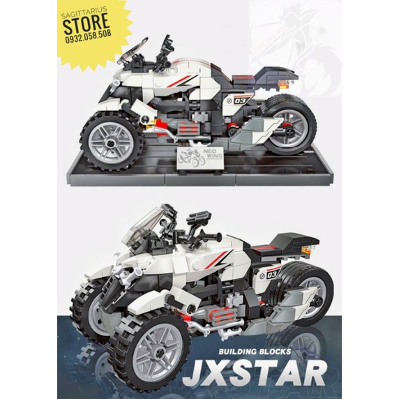 Lego Jiestar 92303 Lắp Ráp Siêu Moto 3 Bánh Honda NeoWing