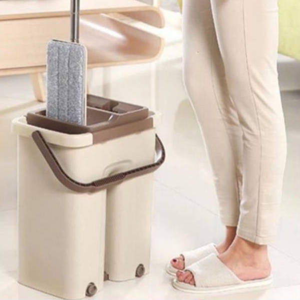 Bộ cây lau nhà ,chổi lau nhà thông minh tự vắt LOẠI TO Tặng Kèm 2 miếng lau siêu sạch
