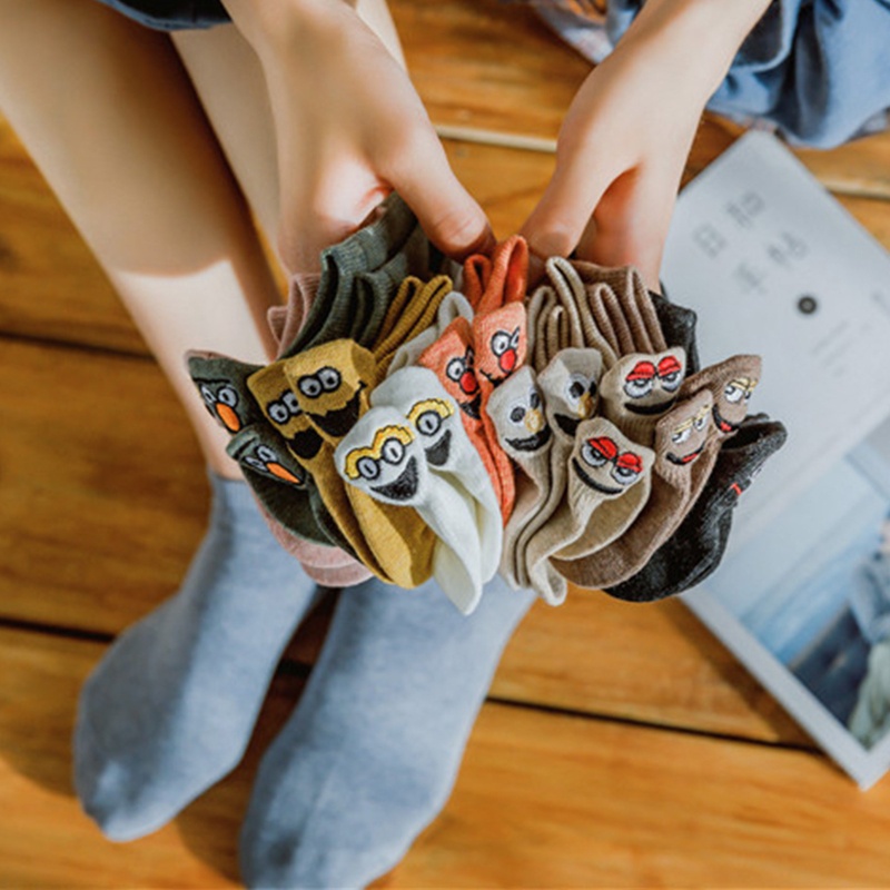 Xixi Đôi Vớ Ngắn Thêu Hình Thời Trang Vui Nhộn Dành Cho Nam Và Nữ