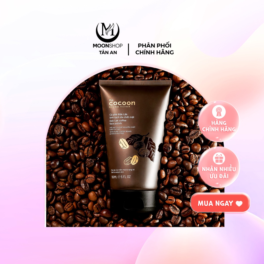 Cà phê Đắk Lắk làm sạch da chết mặt cocoon 150ml