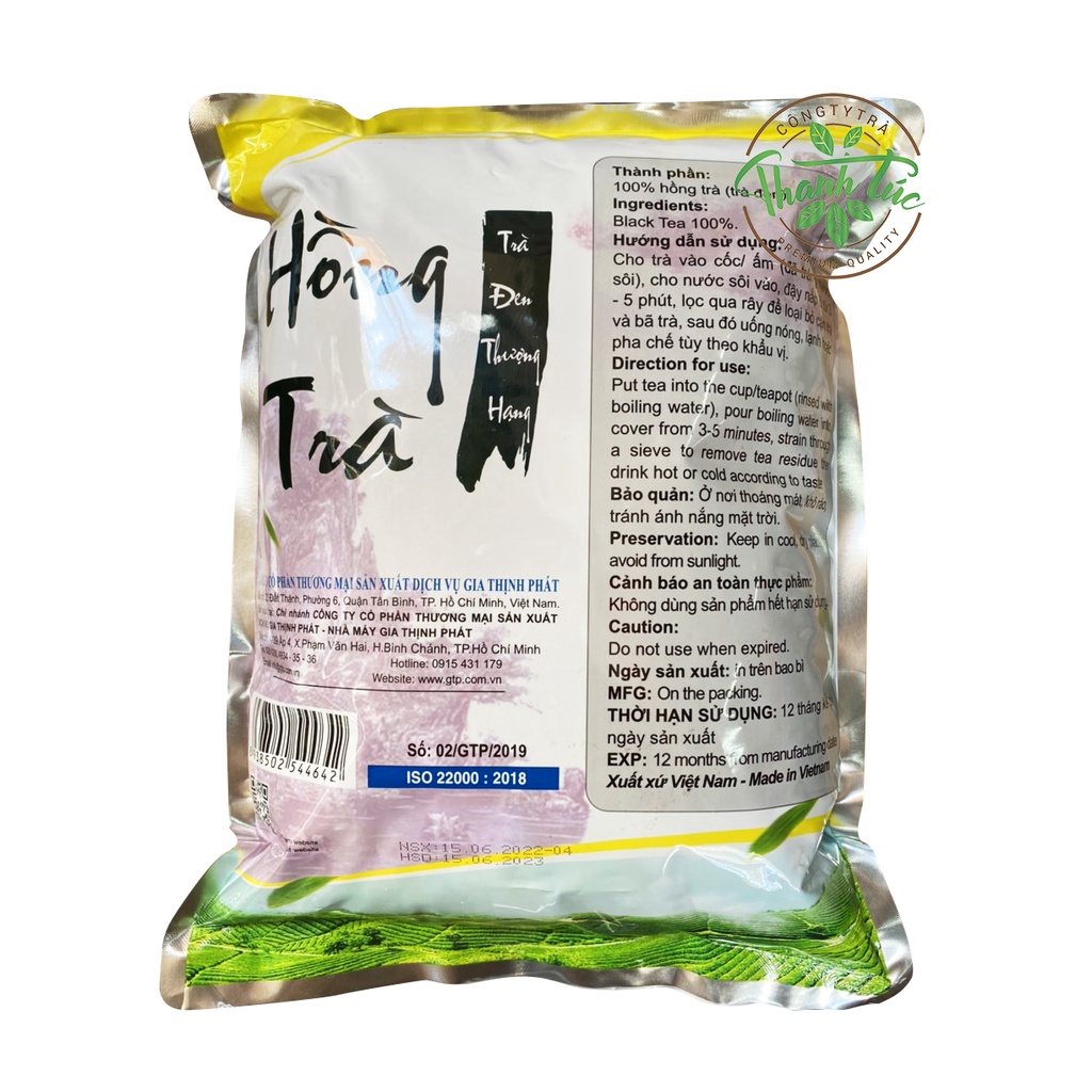 Hồng Trà Đen Pha Trà Sữa Gia Thịnh Phát Gói 1kg (Vàng)