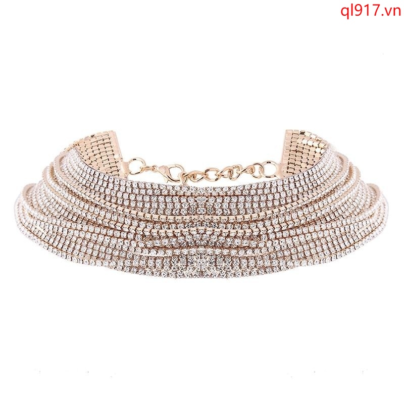Vòng cổ choker đính đá sang trọng thời trang dành cho nữ