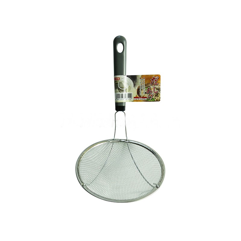 Muôi lưới trụng mỳ, bún Echo Metal của Nhật Bản 21cm inox, cán nhựa chịu nhiệt