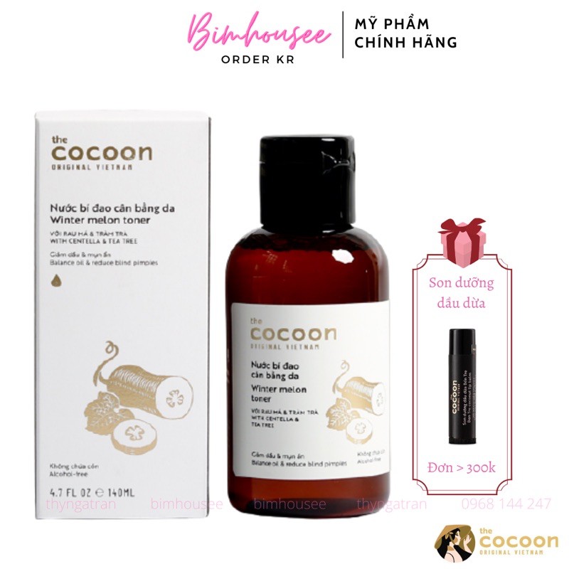 Nước bí đao cân bằng da Cocoon Toner Bí Đao Cocoon