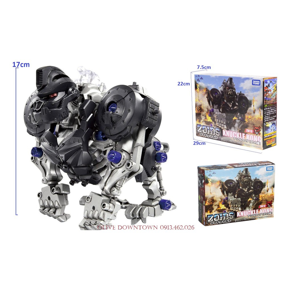 HỘP - ZOIDS ZW10 - Bộ lắp ráp KNUCKLE KONG - Phim Thú vương đại chiến