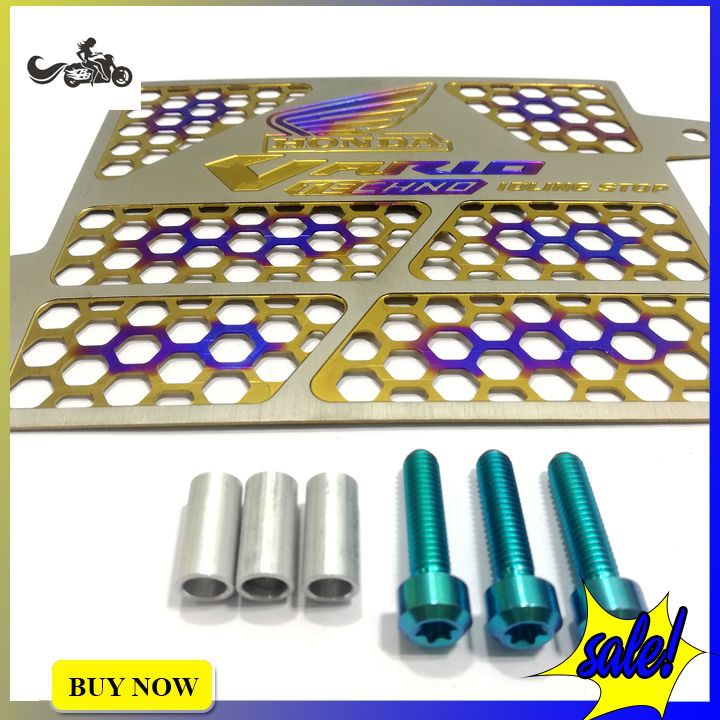 Che két nước Vario kiểu tổ ong đẹp độc lạ bán kèm ốc GR5 (3 ốc 6li40 đầu trụ)
