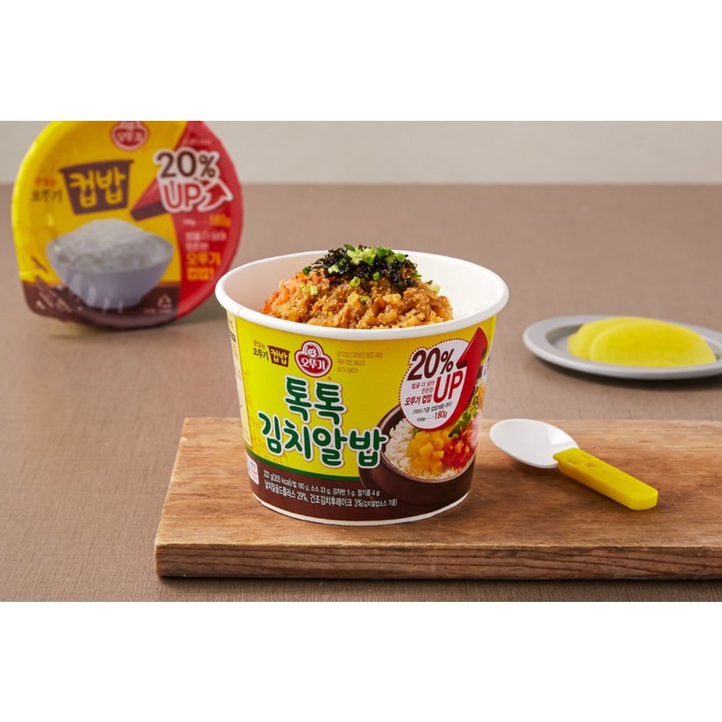 CƠM CỐC KIMCHI TOK TOK 222G - [오뚜기] 컵밥 톡톡김치알밥 222G
