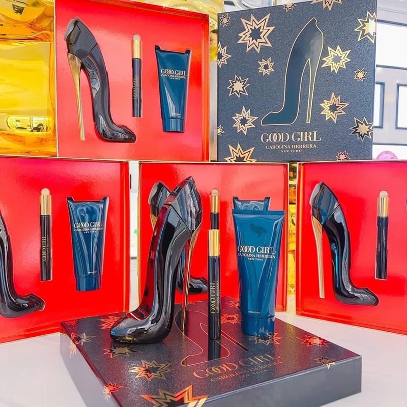 Set nước hoa Carolina Herrera Good Girl 80ml + 10ml + body lotion 100ml