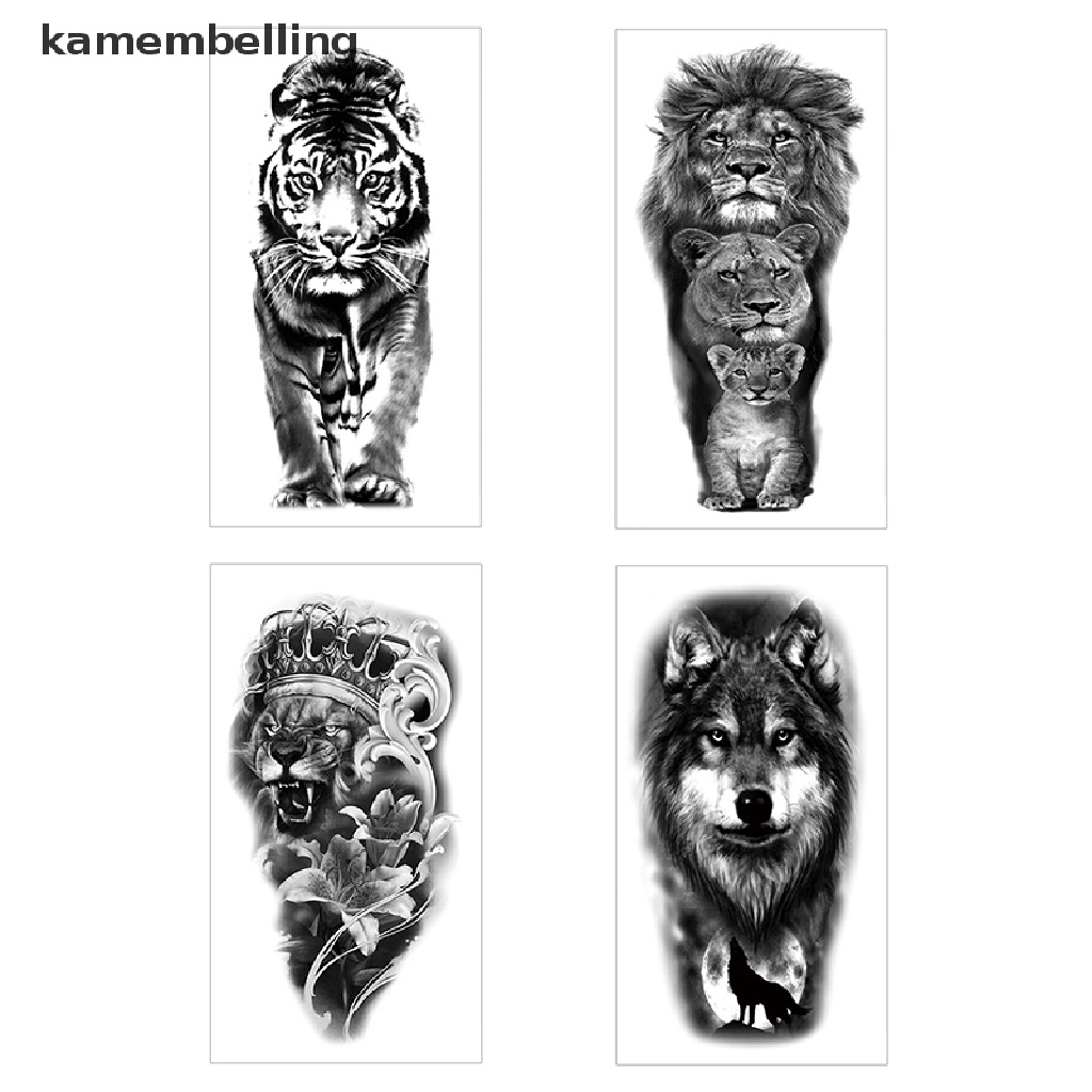 Kamembelling Miếng Dán Hình Xăm Tạm Thời Họa Tiết Hoa Quyến Rũ