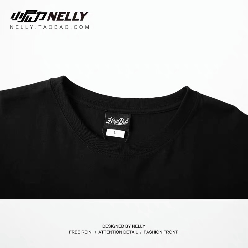 Áo thun Nelly đen nam đầu trọc