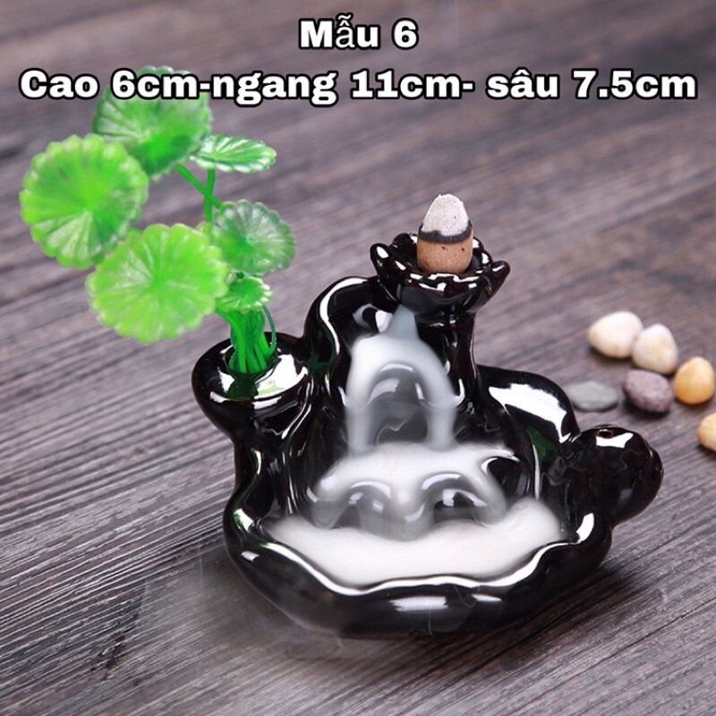 Thác Khói Trầm Hương Cao Cấp - Chất liệu: Gốm Cao Cấp-Có 8 mẫu.