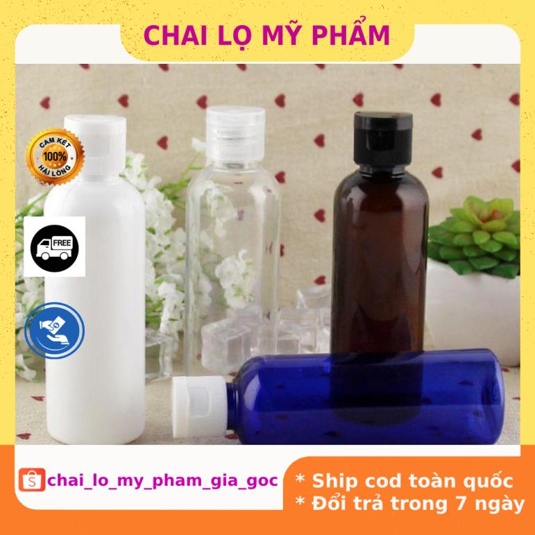 Chai Chiết Mĩ Phẩm ❤ GIÁ TỐT NHẤT ❤ Chai nhựa pet nắp bật [100ml,50ml,30ml,20ml,10ml] chiết dầu gội, sữa tắm .