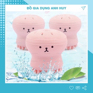 Cọ bạch tuộc rửa mặt tạo bọt sữa rửa mặt massage 2 đầu silicon tẩy tế bào chết Gia Dụng Anh Huy