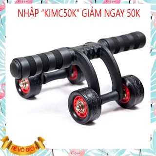Con Lăn Tập Bụng, Dụng Cụ Tập Cơ Bụng, Tập Gym Tại Nhà 4 Bánh, Tặng Kèm Thảm Lót Và Miếng Chặn, Siêu Tiện Dụng