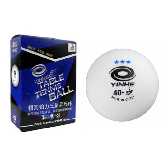 Hộp Bóng Bàn Yinhe 40+ 3sao Xanh Không Mối Nối - Trắng Xanh
