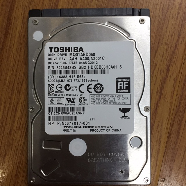 Ổng cứng hdd laptop 500gb