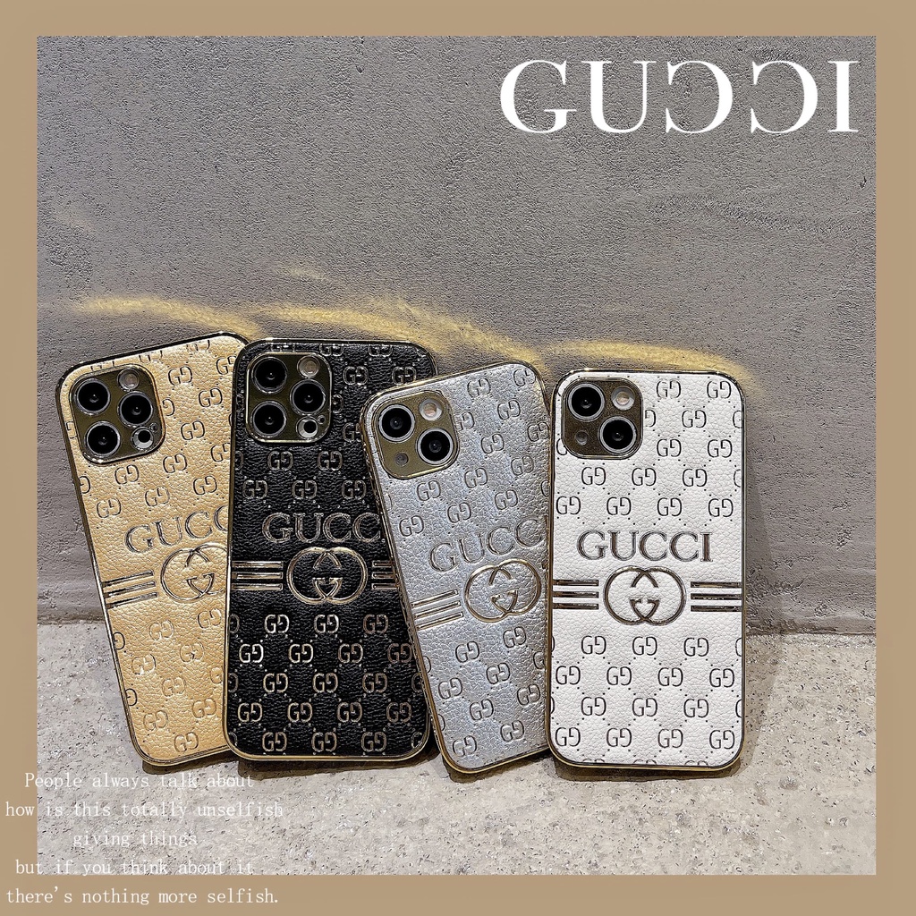Ốp Điện Thoại Da In Họa Tiết GUCCI Sang Trọng Cho iphone 13 Pro Max i13 13pro 11ProMax i1112Pro 12 Pro Max