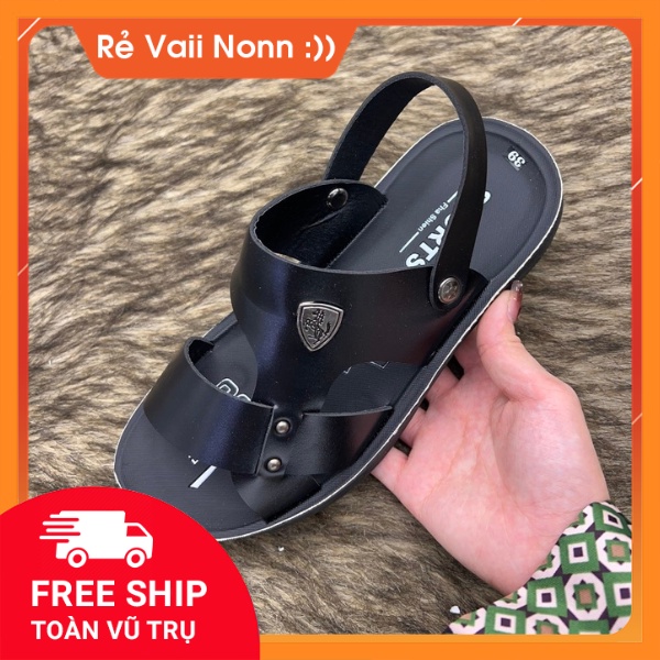 Dép da nam quai hậu , da thật bảo hành 1 năm [8 mẫu]