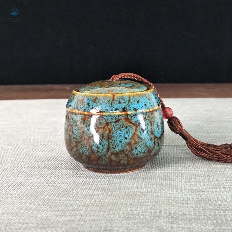 Bình Trà / Cà Phê / Kẹo / Trà Bằng Sứ Phong Cách Trung Hoa Độc Đáo Tiện Dụng Cho Gia Đình / Du Lịch