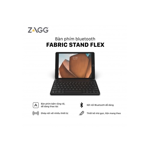 Bàn phím ZAGG 7 màu Backlit Keyboard - Fabric Stand Flex