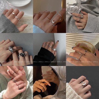 Bộ nhẫn tùy chọn số lượng phong cách Hàn Quốc đơn giản cho nữ