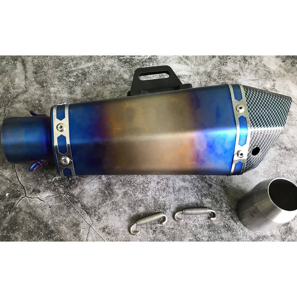 Pô Akrapovic 7 Màu Đuôi Carbon Gắn Xe Máy ( Coa Kèm Tiêu Giảm Thanh)