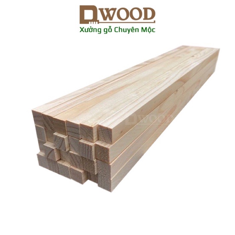 Thanh gỗ vuông 2x2 cm