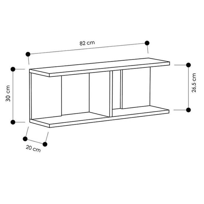 Kệ Gỗ Trang Trí Treo Tường KT225