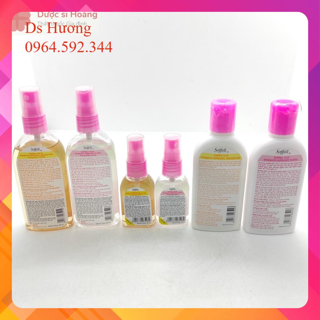 Kem và Xịt Chống Muỗi Soffell - Hương Hoa & Hương Cam