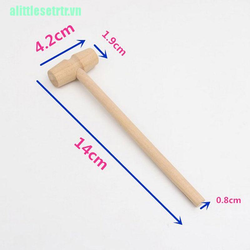 Set 10 búa gỗ đồ chơi mini thay thế dễ thương