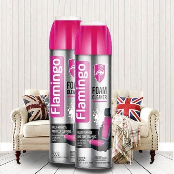 Chai Xịt Bọt Vệ Sinh Ghế Da,Nội Thất Ô Tô Đa Năng F002 FLAMINGO CHÍNH HÃNG - CARZONE