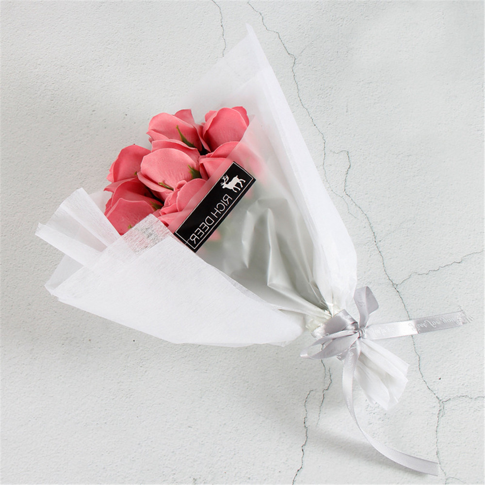 DIY Valentine's Day  Bouquet Wrapping Paper Florist Package Flower Cotton Paper Supplies Materials