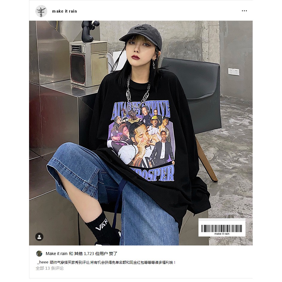 Áo phông Make It rain Heybig dài tay - Asap