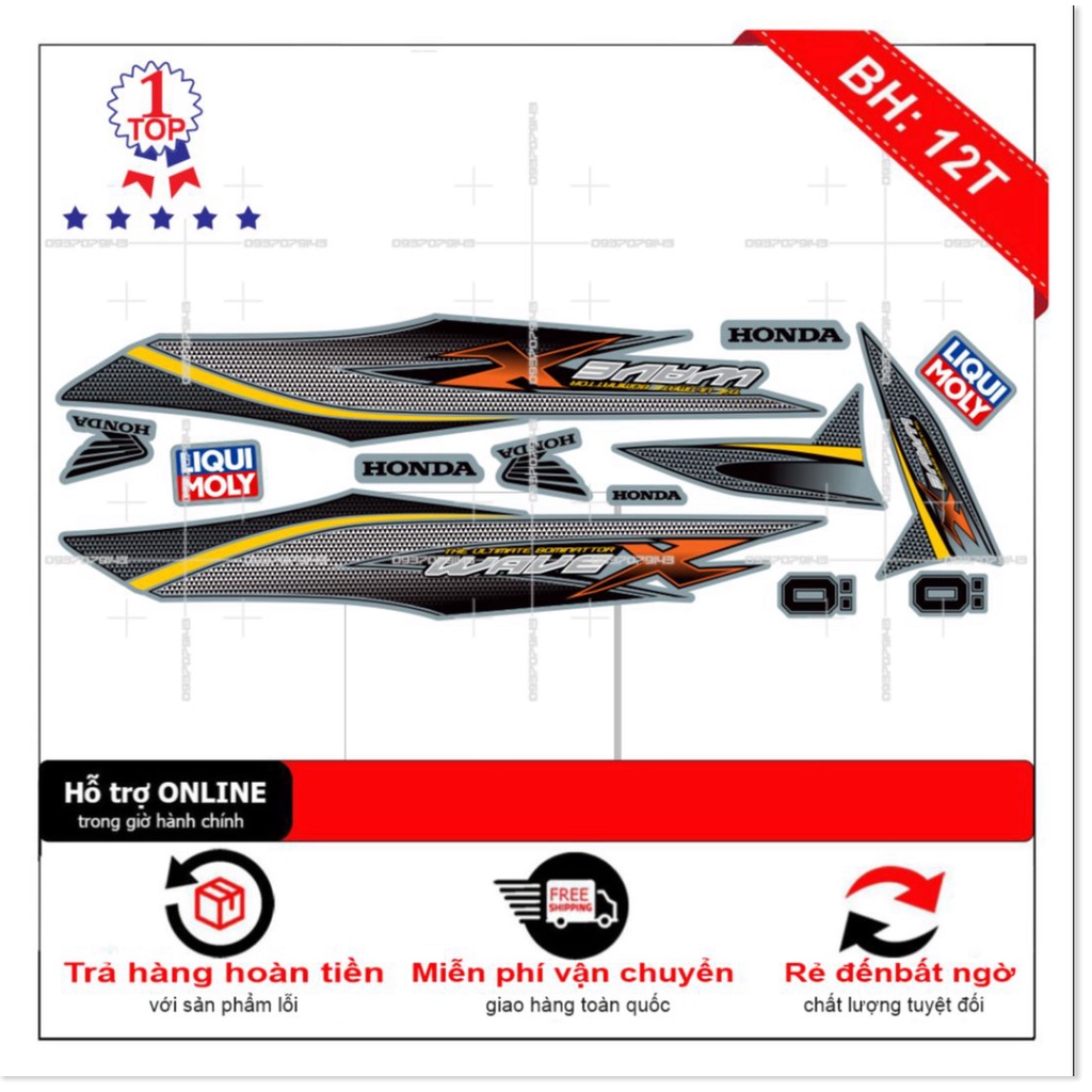 Tem wave X 2017 xám xi măng