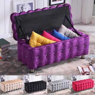 Ghế hộp đa năng có nắp nhung