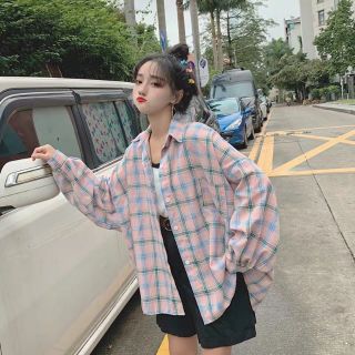 ÁO SƠ MI KẺ FORM THỤNG