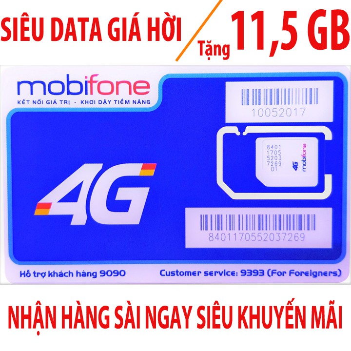 Sim Độc Quyền Nhà Mạng Mobifone - Chuyên Data Dùng Internet , Phát Wifi ( Khuyến Mãi Dùng GB 3 Tháng )