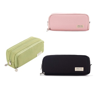 ANGOO Large Capacity Pencil Case 3 Compartment Pouch Pen Bag for School Teen Girl Boy Men Women