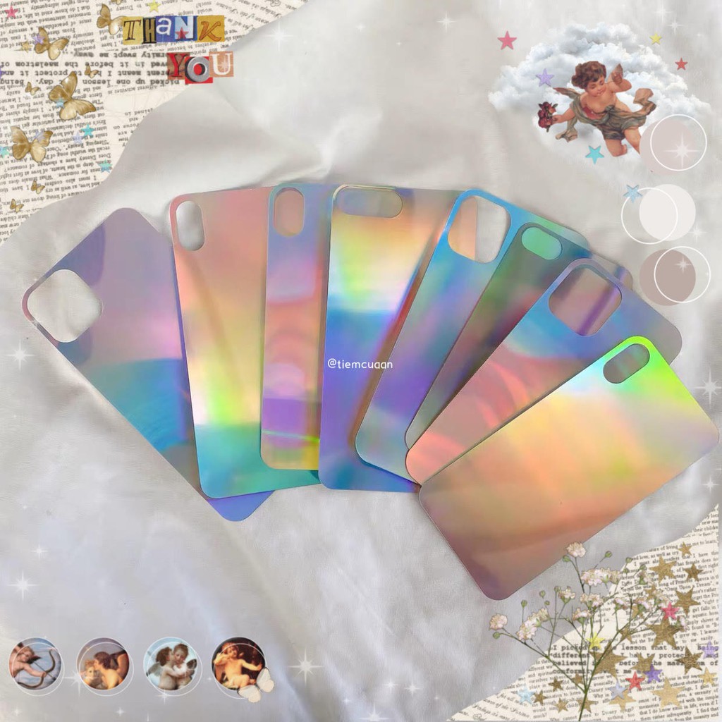 Skin hologram lót trong điện thoại không kèm ốp 6 đến 12 pro max - tiemcuaan