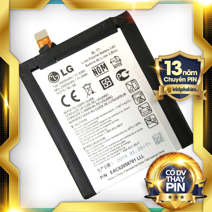 Pin zin cho LG G3 iSai VL31 / LGV24 (BL-T7) - 3000mAh